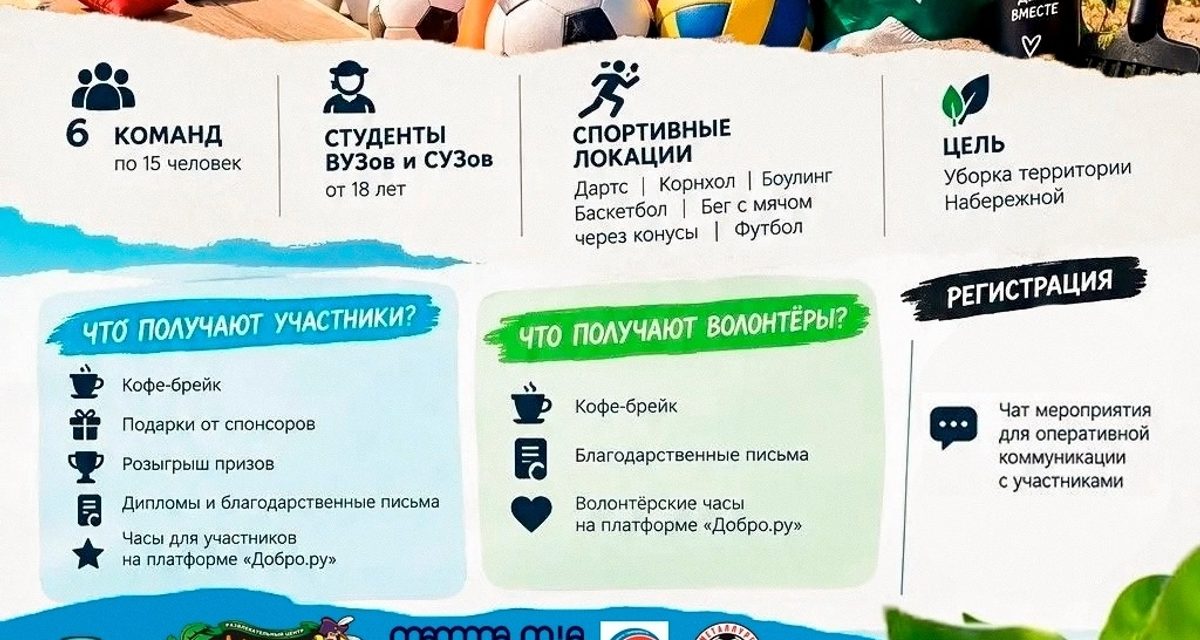 Студенты уберут набережную и сыграют в футбол на мультисубботнике в Липецке